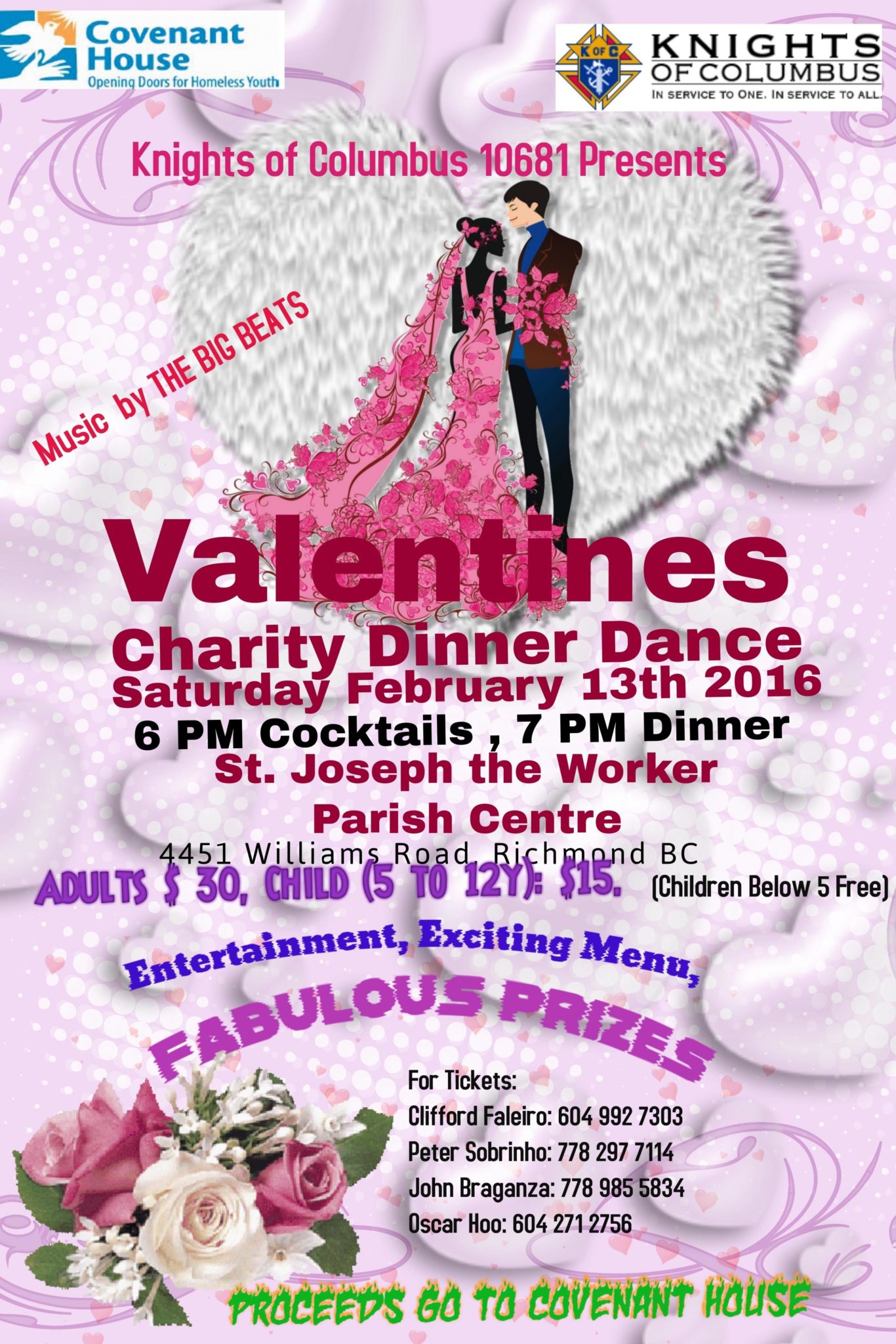 Valentine's Dinner & Dance in support of Covenant House
